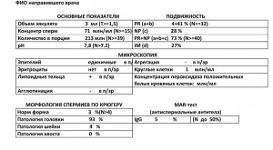 Результат спремограммы